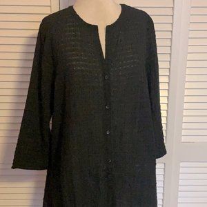Black EILEEN FISHER Cotton Top, L